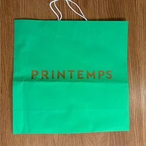 Printemps Green Shopping Bag